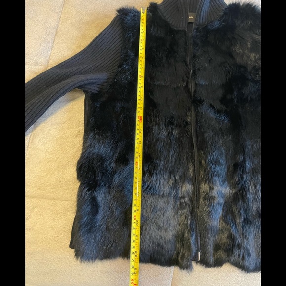 Zara rabbit fur cardigan size L - Picture 7 of 10